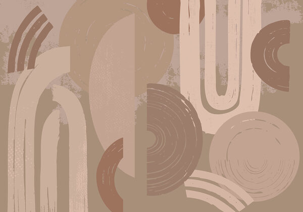 Abstract shapes in warm tones