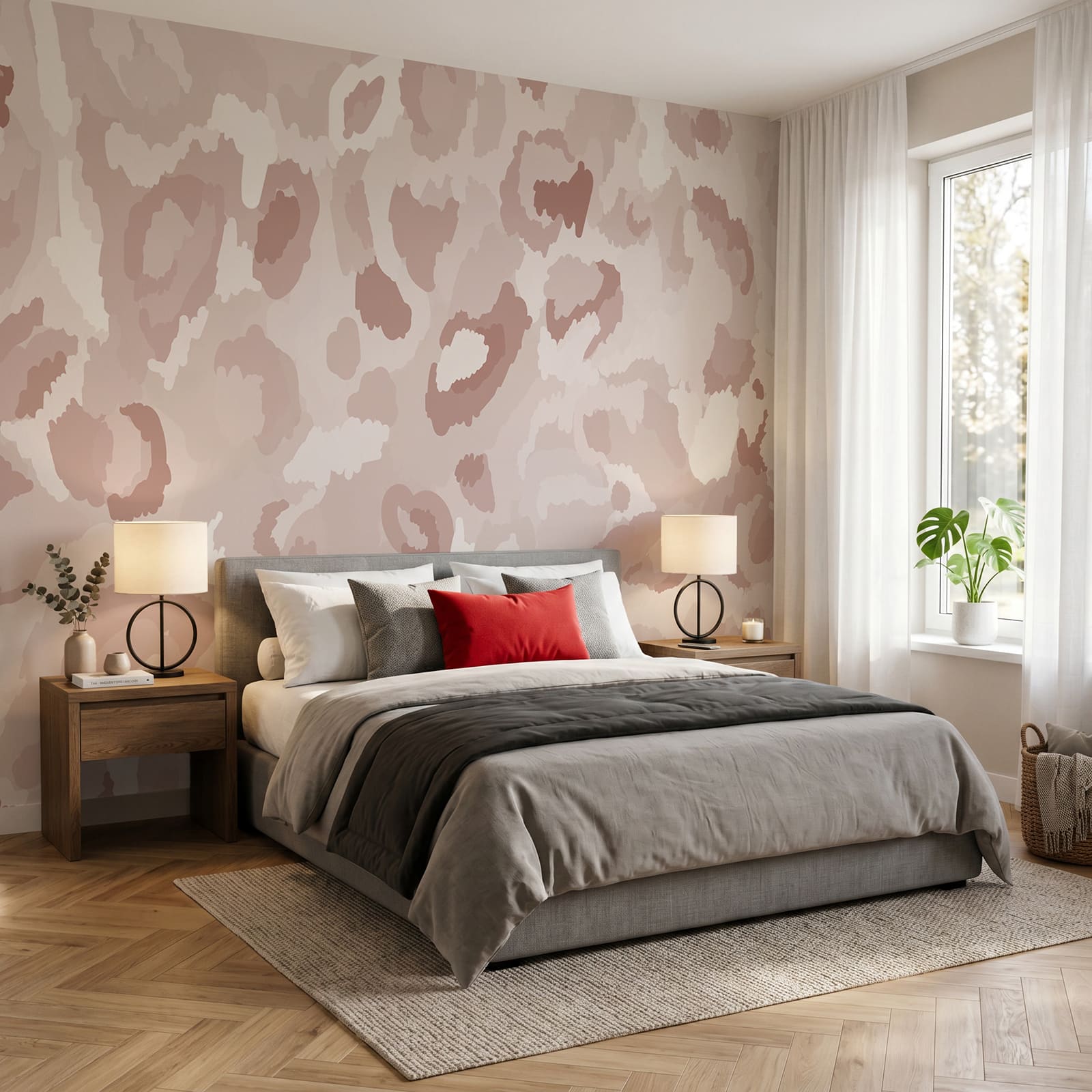 Roze en wit patroon