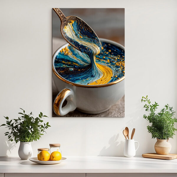 Spoon in a cup of liquid