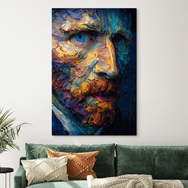 Canvas Schilderijen Canvas Schilderijen Schilderij van het gezicht van een man (Artikelnummer: s45546)