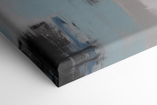 Painting of a white wall with black and red paint