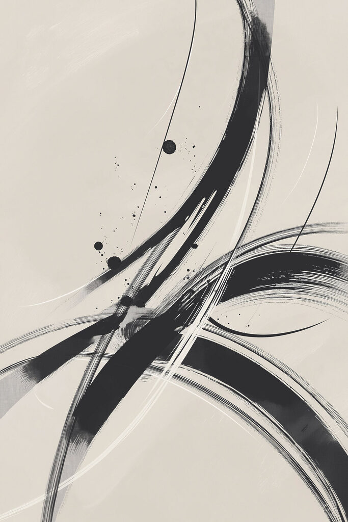 Black and white image of a swirly design Black and white image of a swirly design