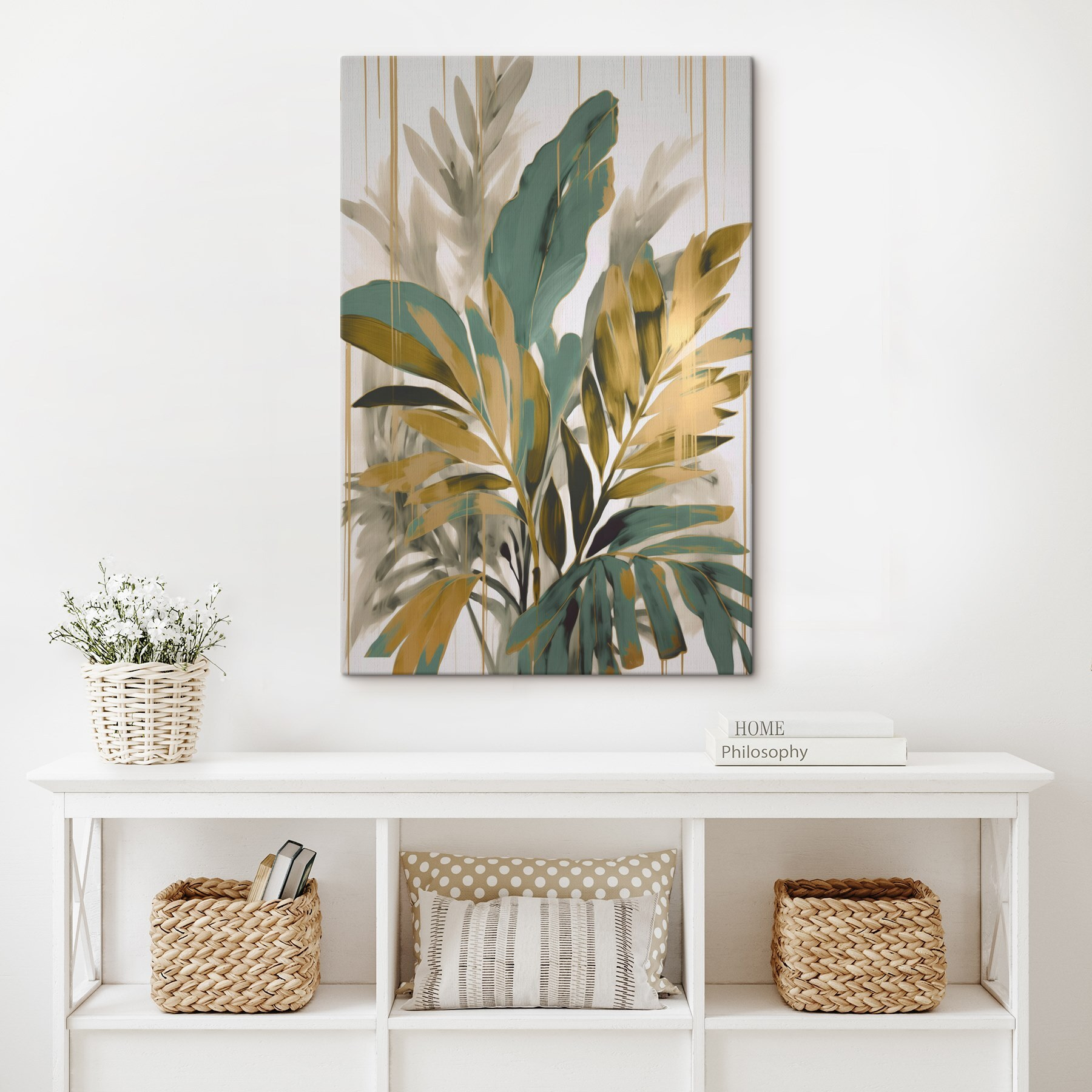 Painting of leaves and branches
