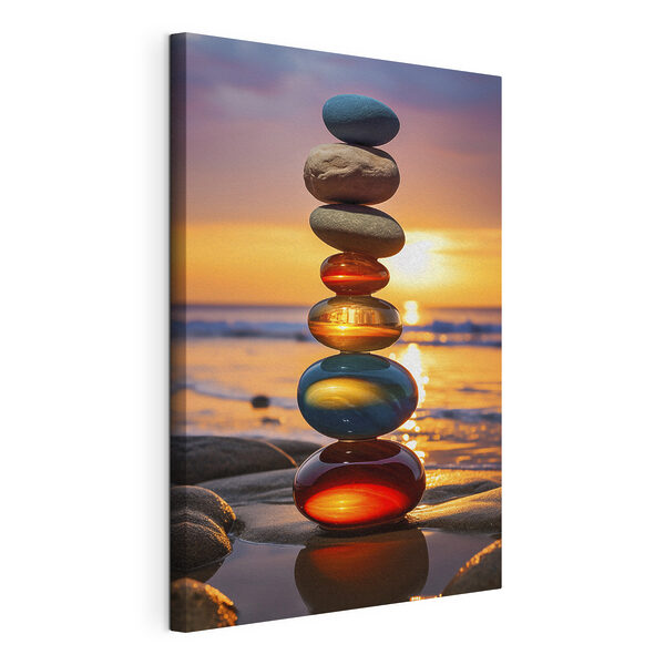 Canvas Schilderijen Een stapel stenen op het strand (Artikelnummer: s45520) Canvas Schilderijen Canvas Schilderijen Een stapel stenen op het strand (Artikelnummer: s45520)