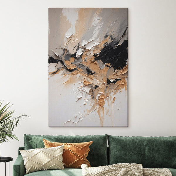 Canvas Schilderijen Canvas Schilderijen - Abstracte schoonheid in warme tinten (Artikelnummer: s45619)