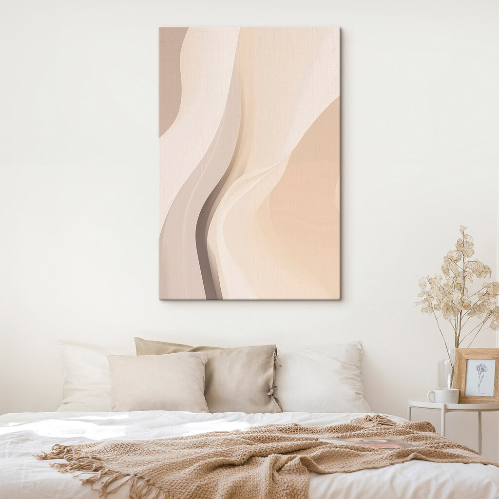 White and tan wavy lines White and tan wavy lines