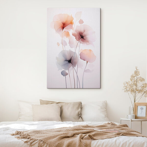 Canvas Schilderijen Canvas Schilderijen Schilderij van bloemen op een witte achtergrond (Artikelnummer: s45682)