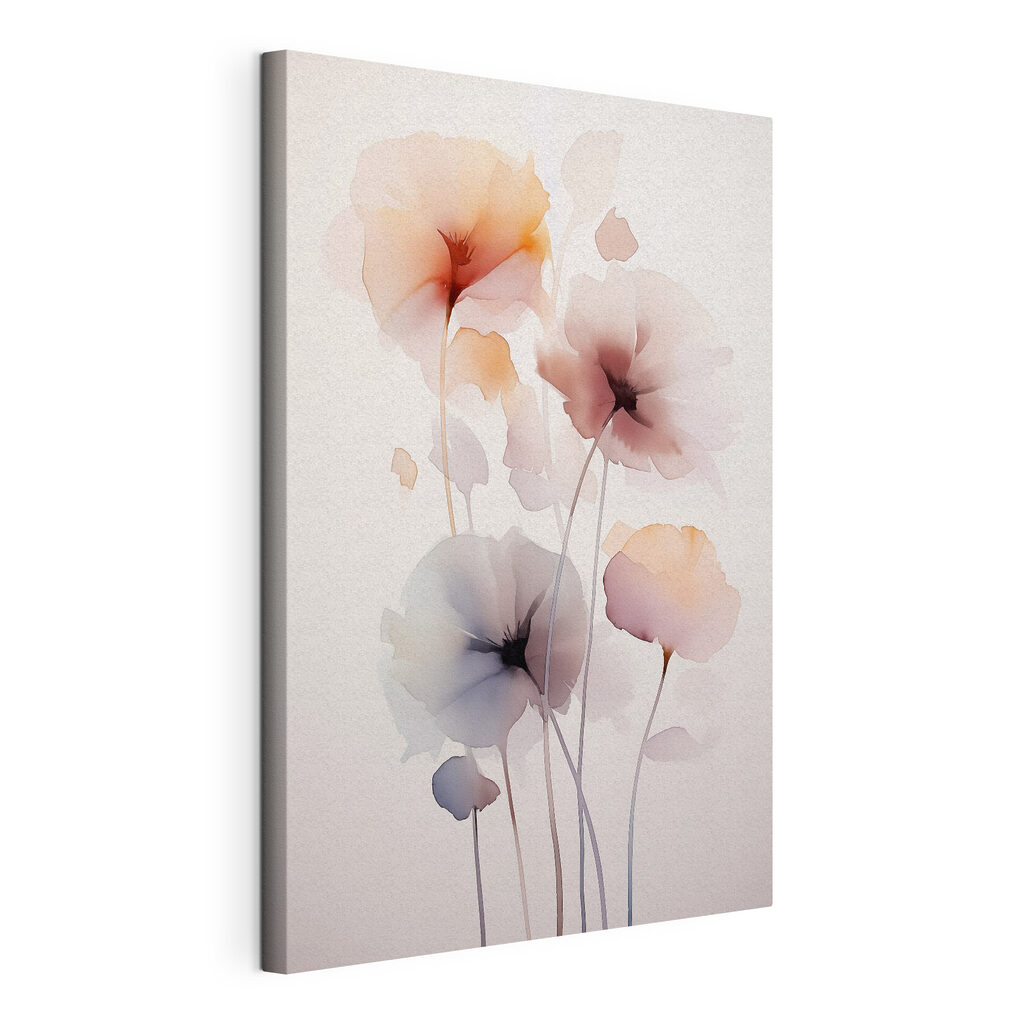 Painting of flowers on a white background