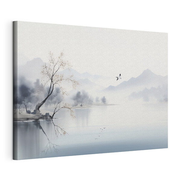 Canvas Schilderijen Een vogel die over een meer vliegt (Artikelnummer: s45518) Canvas Schilderijen Canvas Schilderijen Een vogel die over een meer vliegt (Artikelnummer: s45518)