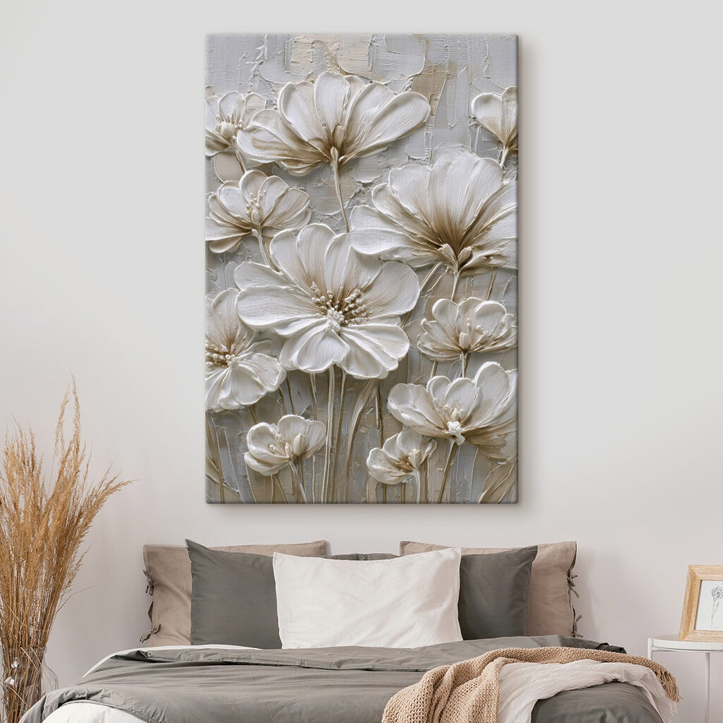 Delicate blooms on textured surface Delicate blooms on textured surface