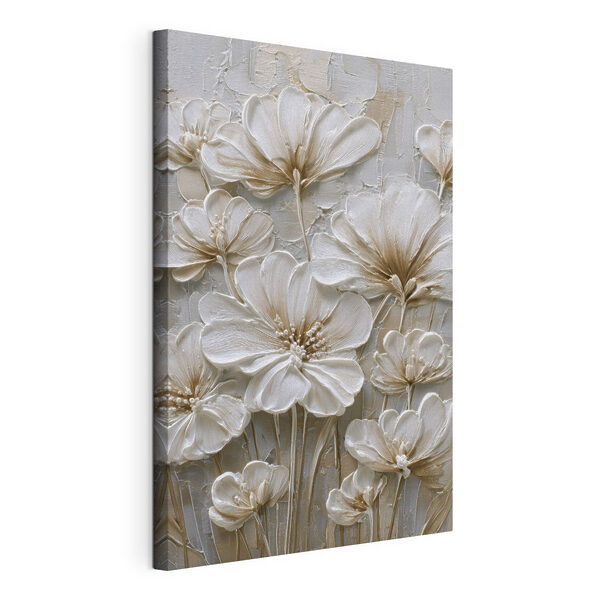 Canvas Schilderijen Canvas Schilderijen Fijne bloemen op een gestructureerd oppervlak (Artikelnummer: s45712)