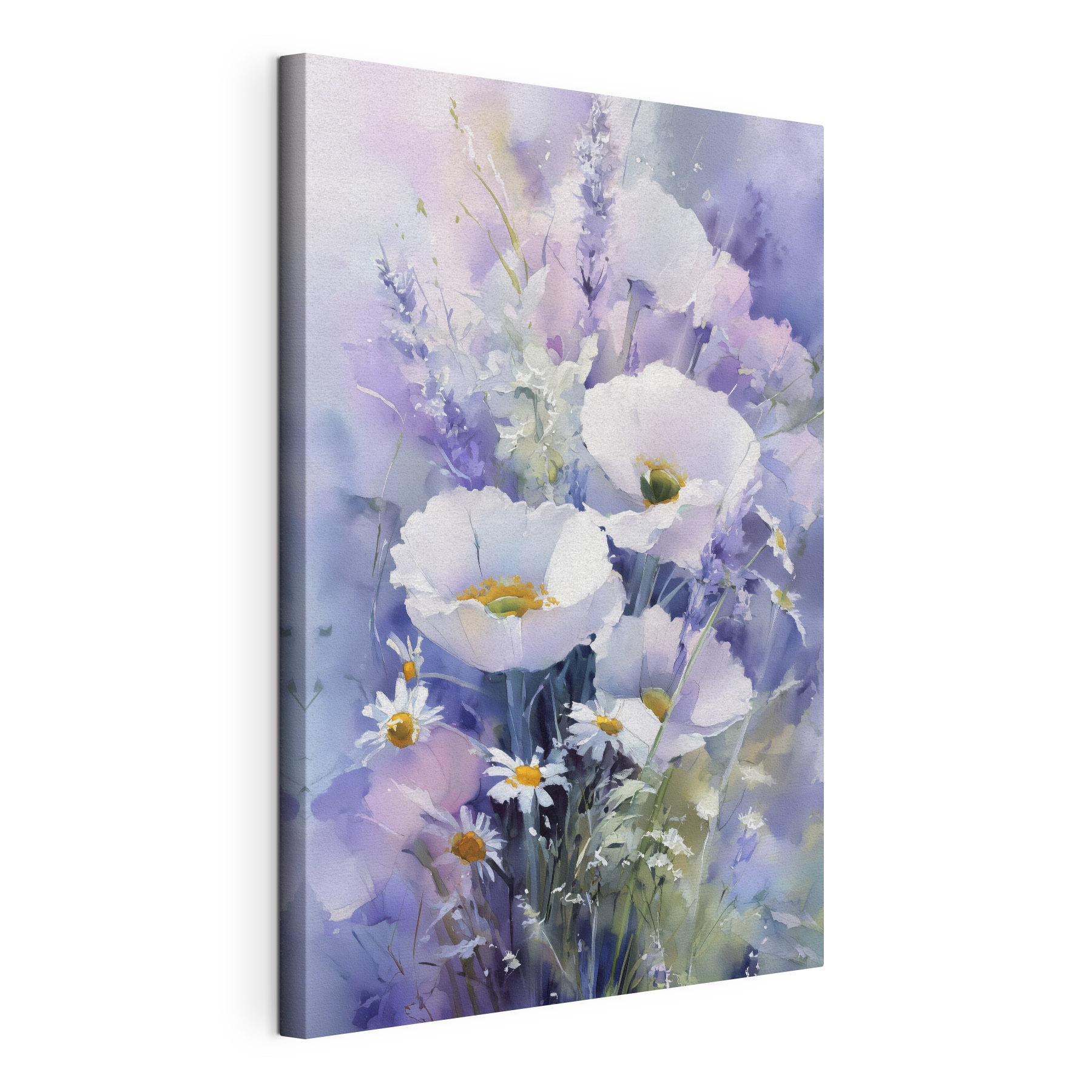 Painting of white flowers Painting of white flowers