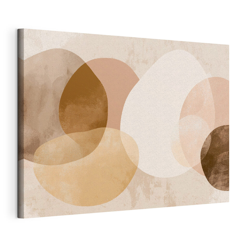 Group of brown and white circles