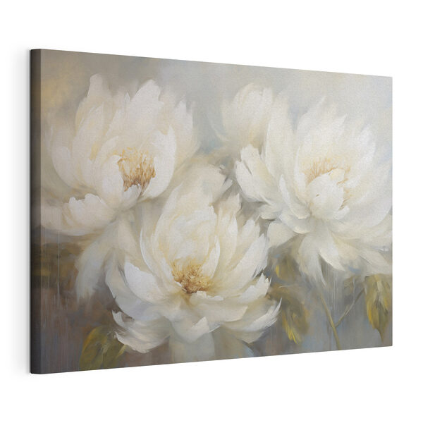 Canvas Schilderijen Canvas Schilderijen Schilderij van witte bloemen (Artikelnummer: s45808)