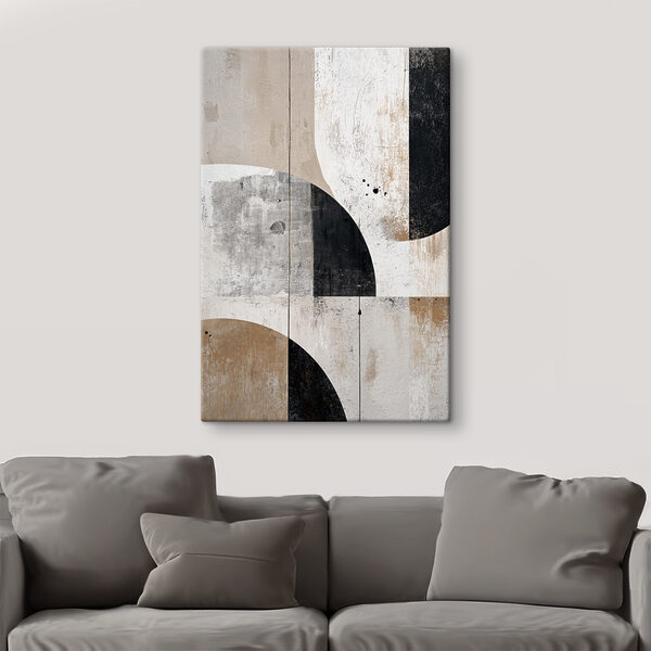 Canvas Schilderijen Canvas Schilderijen Zwart-wit geschilderde muur (Artikelnummer: s45812)