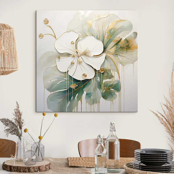 Canvas Schilderijen Schilderij van een bloem