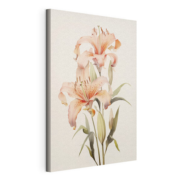 Canvas Schilderijen Canvas Schilderijen Schilderij van roze bloemen (Artikelnummer: s45915)