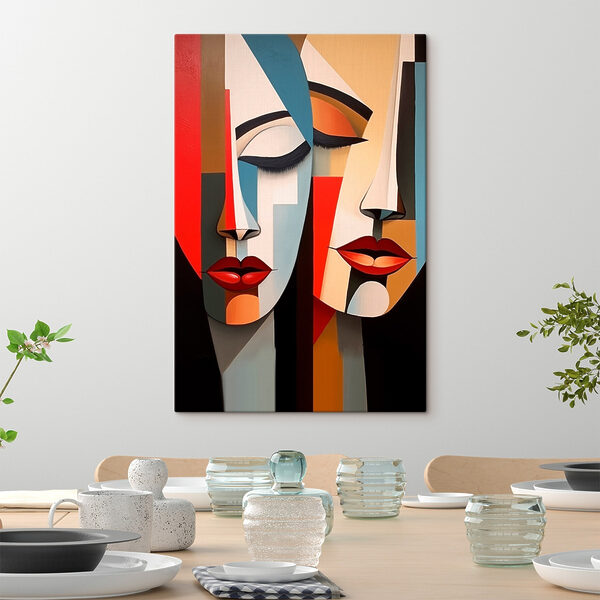 Canvas Schilderijen Canvas Schilderijen Schilderij van twee gezichten (Artikelnummer: s45967)