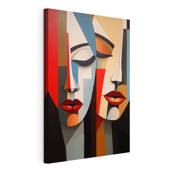 Canvas Schilderijen Schilderij van twee gezichten (Artikelnummer: s45967) Canvas Schilderijen Canvas Schilderijen Schilderij van twee gezichten (Artikelnummer: s45967)