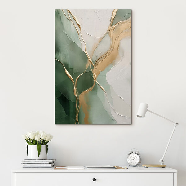 Canvas Schilderijen Abstracte stroom van natuurlijke kleuren