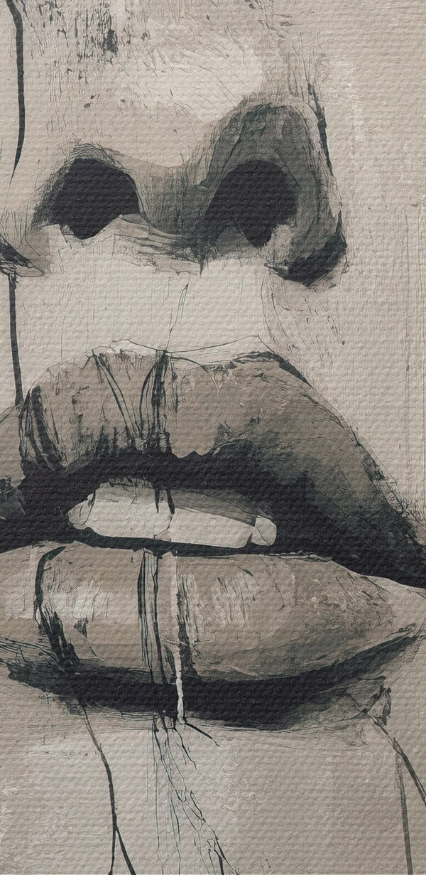 Painting of a woman's face Painting of a woman's face
