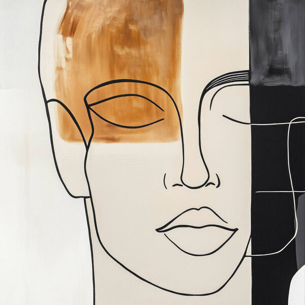 Painting of a man's face