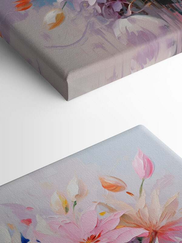 Painting of flowers on a white background