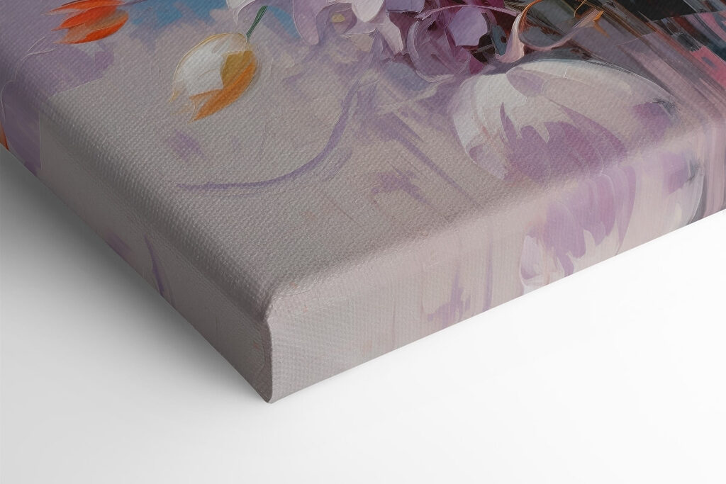 Painting of flowers on a white background