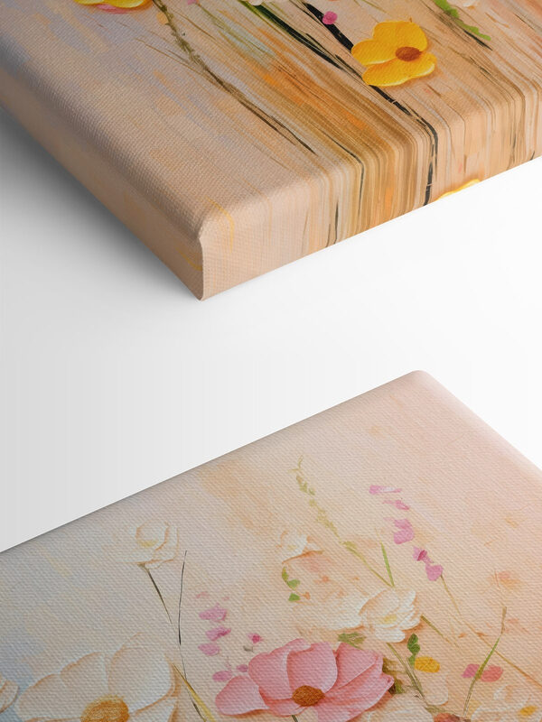 Painting of flowers on a wall