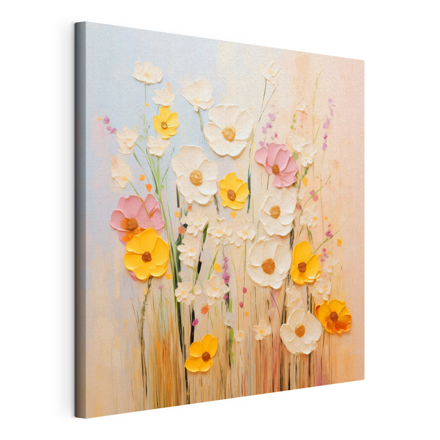 Painting of flowers on a wall