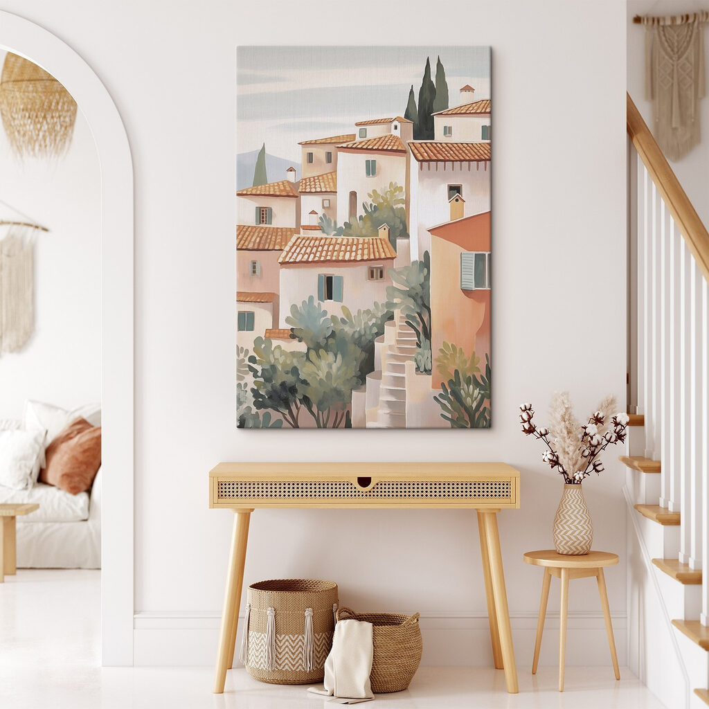 Painting of a group of buildings