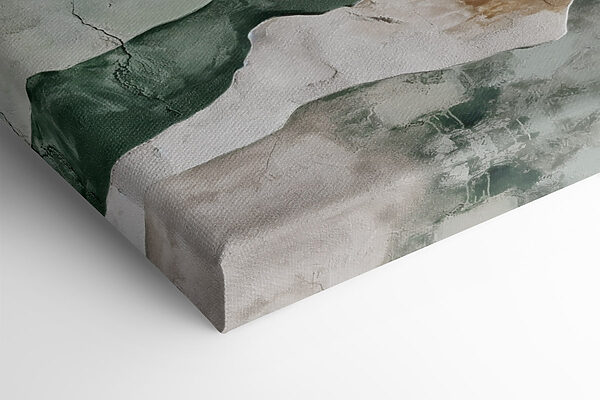 Wall with a painting of mountains
