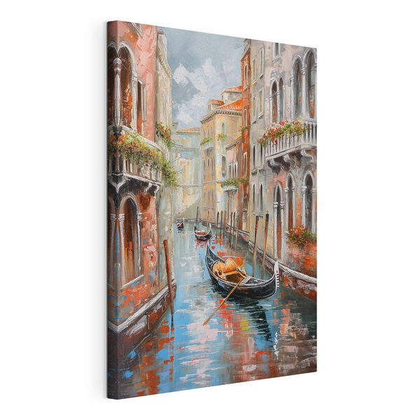 Canvas Schilderijen Schilderij van een kanaal met een gondel midden in de stad (Artikelnummer: s46031) Canvas Schilderijen Canvas Schilderijen Schilderij van een kanaal met een gondel midden in de stad (Artikelnummer: s46031)
