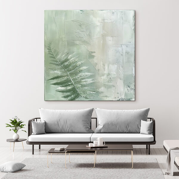 Fern leaf on a glass surface