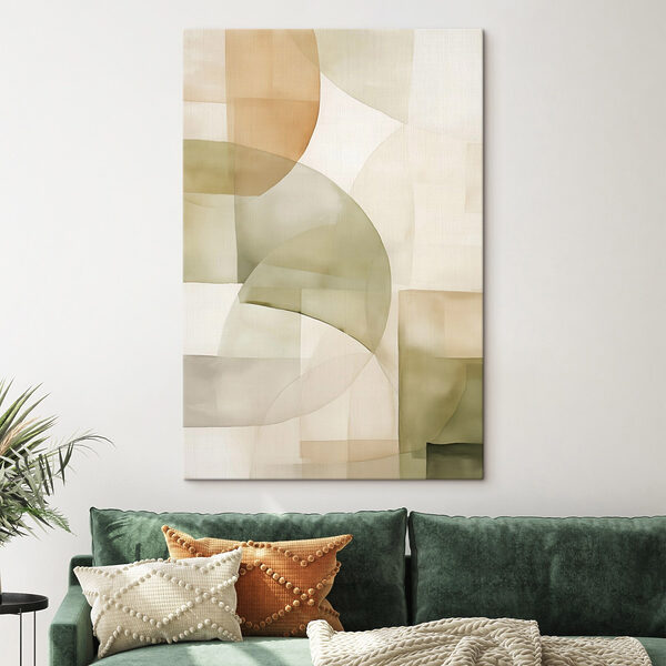 Canvas Schilderijen Canvas Schilderijen Rustige tinten in een zacht, abstract patroon (Artikelnummer: s45929)