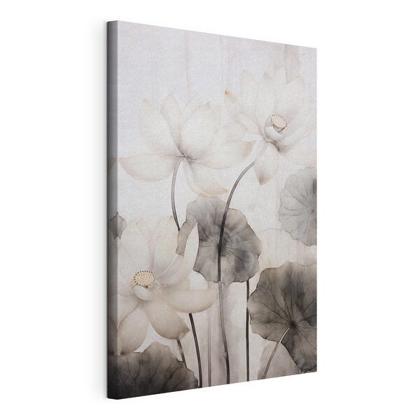 Canvas Schilderijen Canvas Schilderijen Verfijnde lelies tegen een zachte achtergrond (Artikelnummer: s45937)