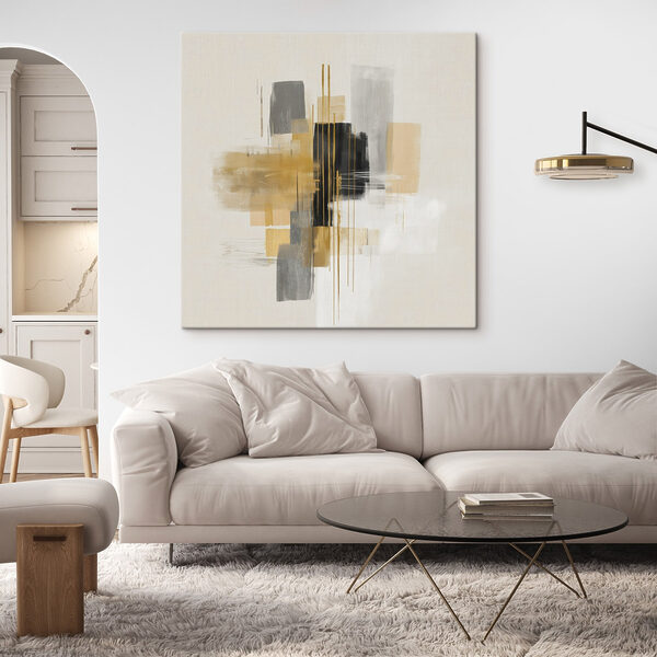 Dynamic abstract composition in soft colors