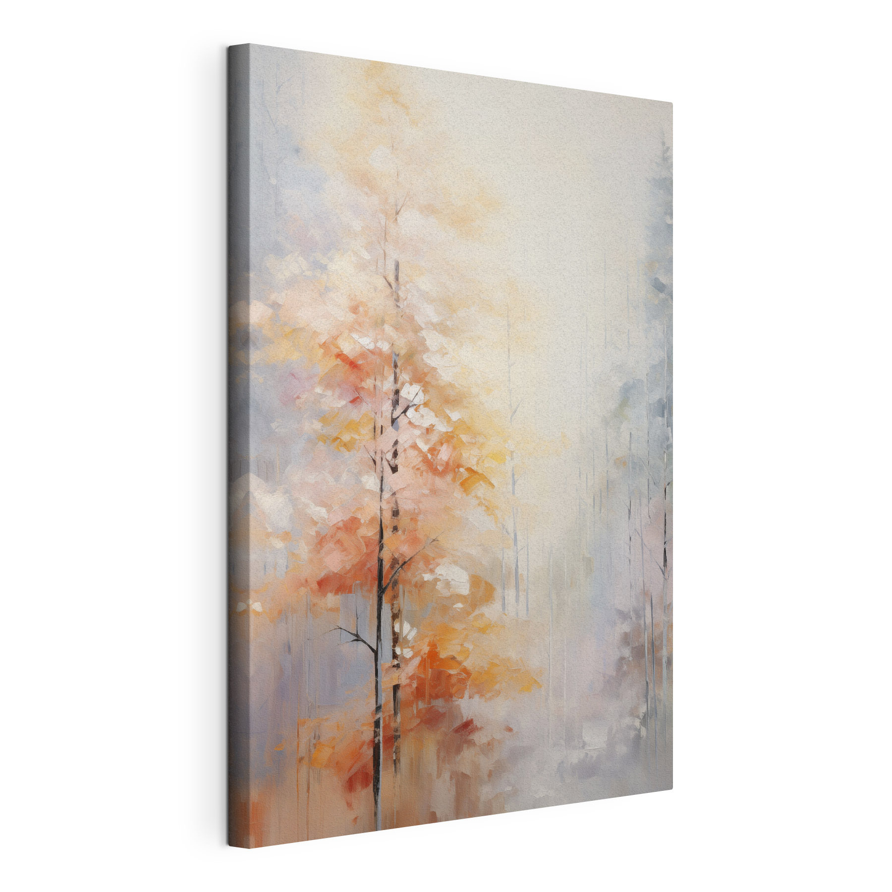 Painting of trees in a forest