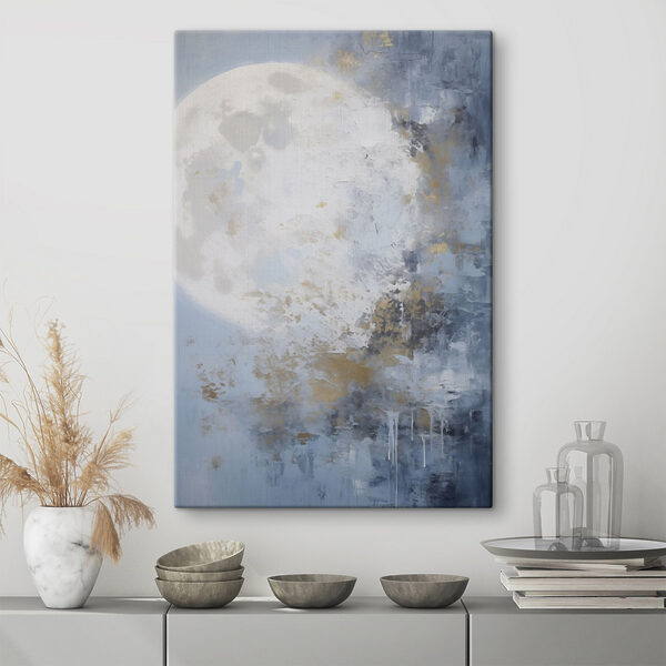 Canvas Schilderijen Schilderij van een maan
