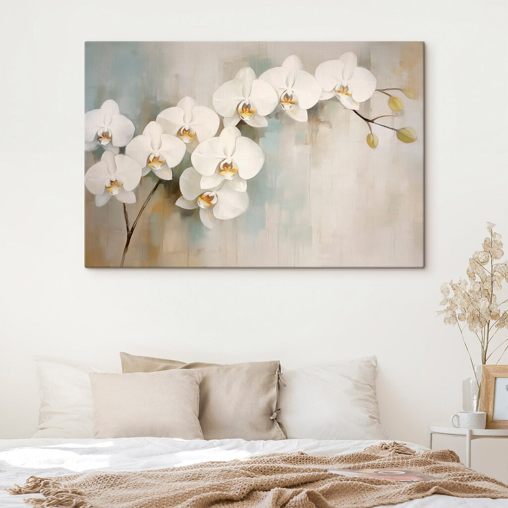 Painting of white flowers Painting of white flowers
