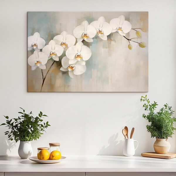 Painting of white flowers Painting of white flowers