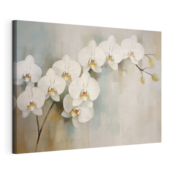 Schilderij van witte bloemen Canvas Schilderijen Schilderij van witte bloemen