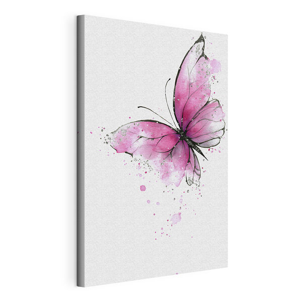 Canvas Schilderijen Een delicate roze vlinder op een doek (Artikelnummer: s46076) Canvas Schilderijen Canvas Schilderijen Een delicate roze vlinder op een doek (Artikelnummer: s46076)