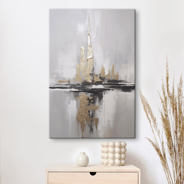 Painting of a city skyline