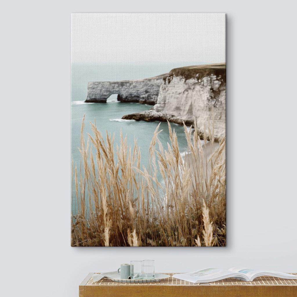 Tall grass next to a body of water