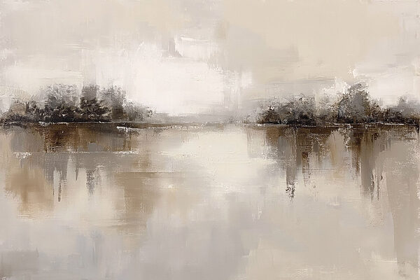Painting of trees and water