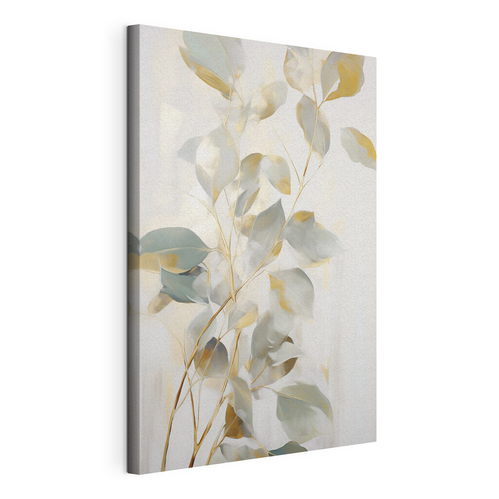 Painting of a branch with leaves Painting of a branch with leaves