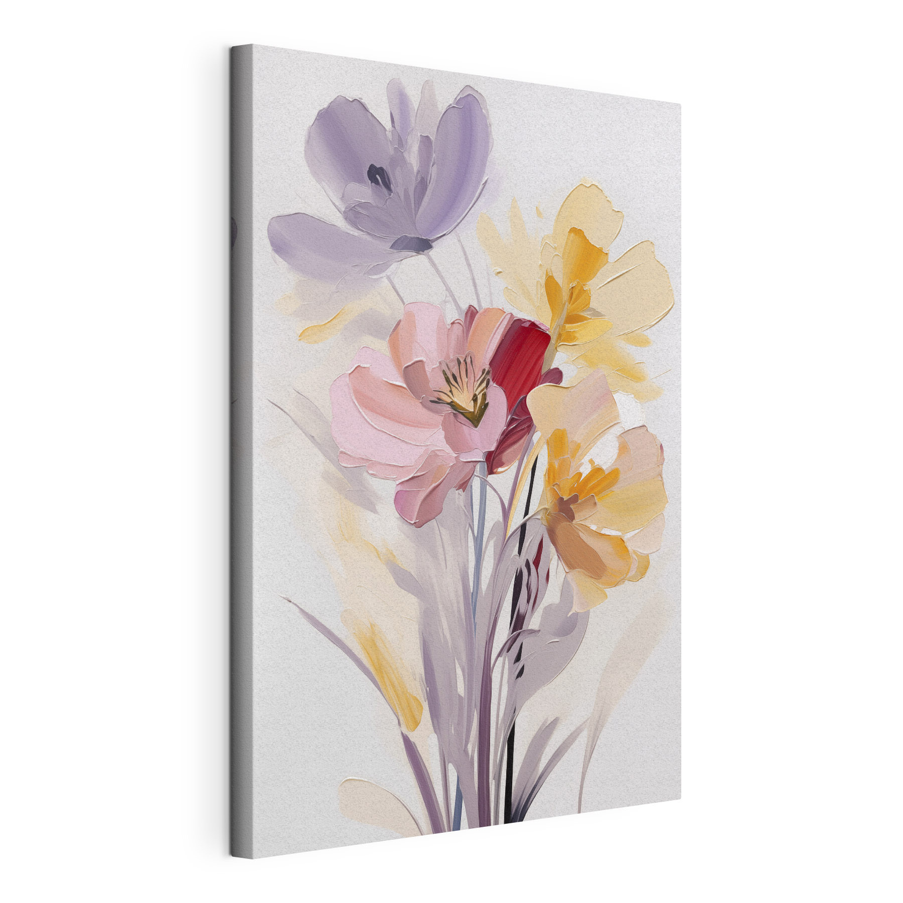 Painting of flowers on a white background