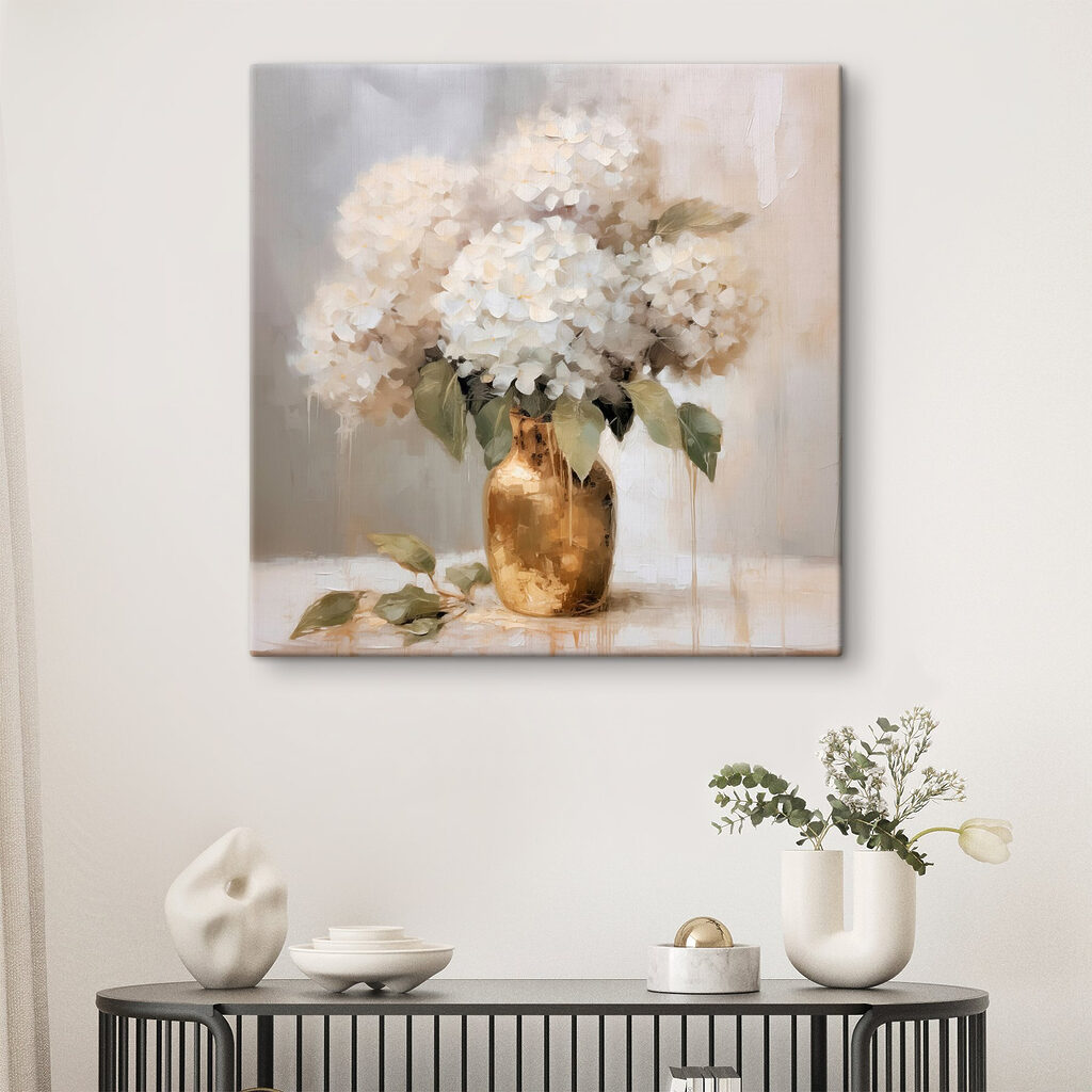 Painting of flowers in a vase Painting of flowers in a vase