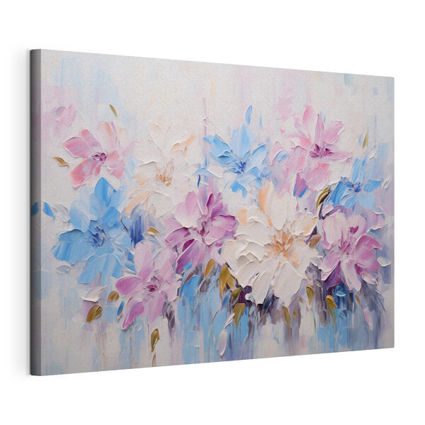 Canvas Schilderijen Canvas Schilderijen Schilderij van bloemen op een witte ondergrond (Artikelnummer: s46373)